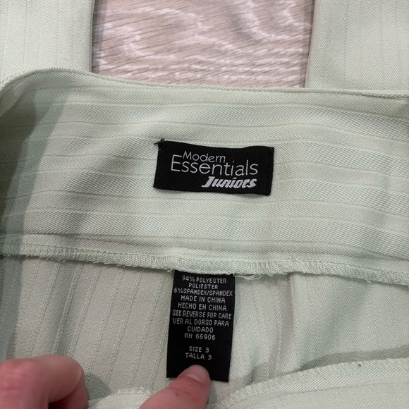 Y2K Green Striped Trouser Pants - Picture 4 of 4